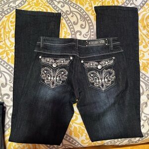 L.A. Idol jeans with bedazzled back pockets in bootcut